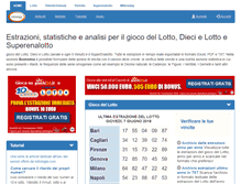 Tablet Screenshot of estrazionilotto.lottologia.com